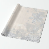 Minimalistisches Winter-Schneeflocken-Design | Gem Geschenkpapier (Ungerollt)
