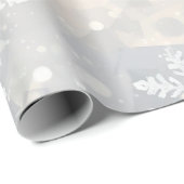 Minimalistisches Winter-Schneeflocken-Design | Gem Geschenkpapier (Rolleneckpunkt)