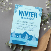 Minimalistisches Winter Wonderland Party
