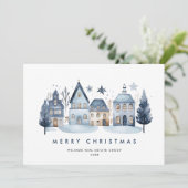 Minimalistisches WinterlandStädtchen Weihnachten U (Stehend Vorderseite)