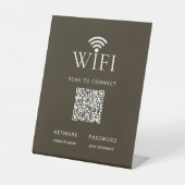 Minimalistisches WLAN-Netzwerk-Passwort-QR-Code Br Sockelschild (Vorderseite)