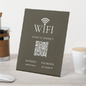 Minimalistisches WLAN-Netzwerk-Passwort-QR-Code Br Sockelschild (In SItu)