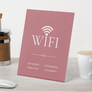 Minimalistisches WLAN-Netzwerk-Passwort-Schild Dus Sockelschild