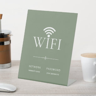 Minimalistisches WLAN-Netzwerk-Passwort-Schild Ged Sockelschild