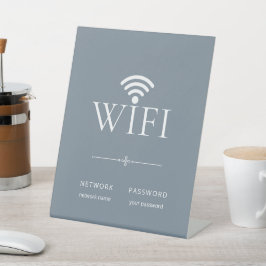 Minimalistisches WLAN-Netzwerk-Passwort-Schild in  Sockelschild