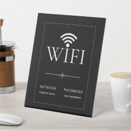 Minimalistisches WLAN-Netzwerk-Passwort-Schild Sch Sockelschild