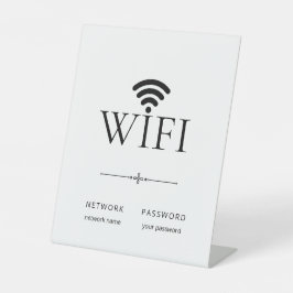 Minimalistisches WLAN-Netzwerk-Passwort-Schild  Sockelschild