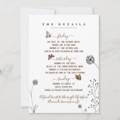 Minimalistisches Wochenende Einladung (Rückseite)