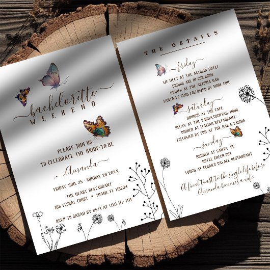 Minimalistisches Wochenende Einladung