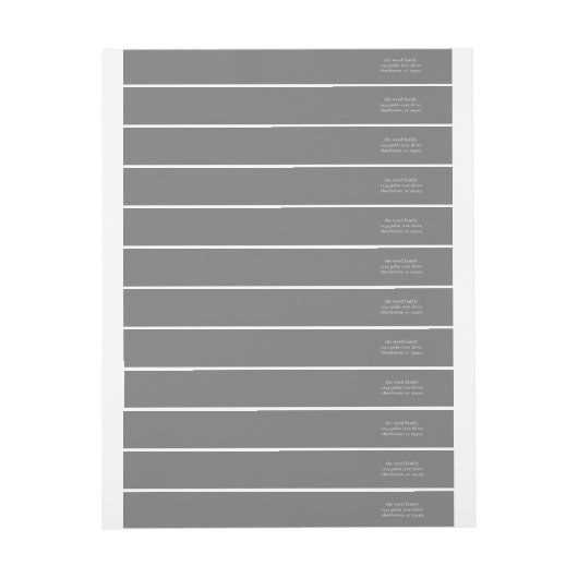 Minimalistisches Wraparound-Adressenkennzeichen (Bogen)