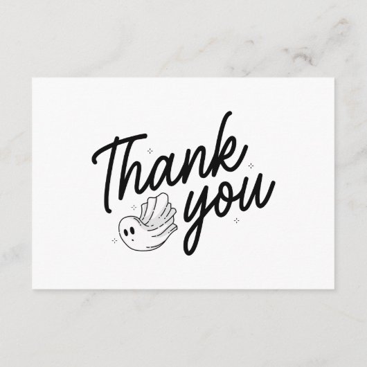 Minimalistisches, wunderschönes Halloween, danke (Rückseite)