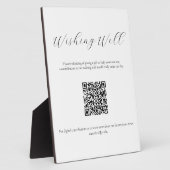 Minimalistisches Wunschzeichen mit QR-Code Fotoplatte (Seite)