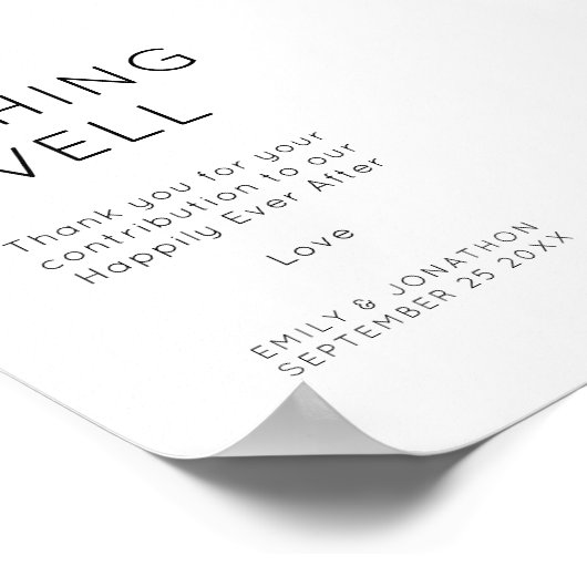 Minimalistisches Wunschzeichen Poster (Ecke)