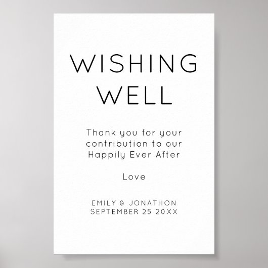 Minimalistisches Wunschzeichen Poster (Vorne)