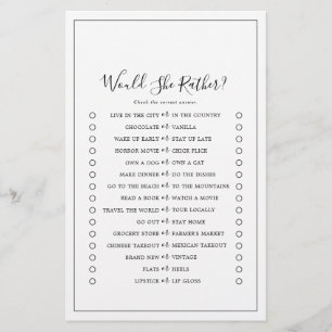 Minimalistisches Würde-Sie-Vielmehr-Spiel Flyer
