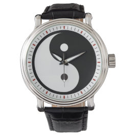 Minimalistisches Yin Yang   Armbanduhr