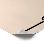 Minimalistisches Yoga Girl - Kunstmuseum Poster (Ecke)