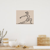 Minimalistisches Yoga Girl - Kunstmuseum Poster (Küche)