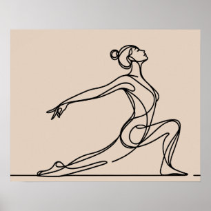 Minimalistisches Yoga Girl - Kunstmuseum Poster