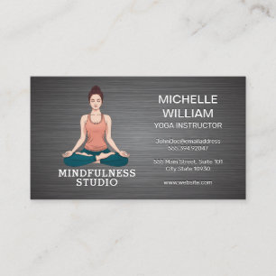Minimalistisches Yoga-Logo   Gesundheit Fitness Visitenkarte