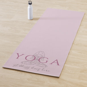 Minimalistisches Yoga-Lotus-Pose-Yogastudio Yogamatte