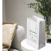 Minimalistisches zartes Drehbuch & Herz Bridesmaid Kleine Geschenktüte