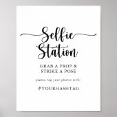 Minimalistisches Zeichen der Kalligrafie-Selfie-St Poster (Vorne)