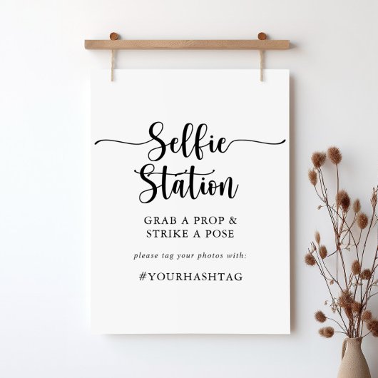 Minimalistisches Zeichen der Kalligrafie-Selfie-St Poster