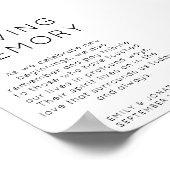 Minimalistisches Zeichen für die Gedächtnishochzei Poster (Ecke)