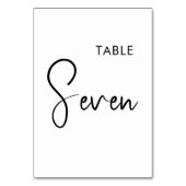 Minimalistisches Zeichen für elegante Tischnummer (Vorderseite)