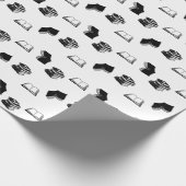 Minimalistisches zeitgenössisches buchbibliophiles geschenkpapier (Ecke)
