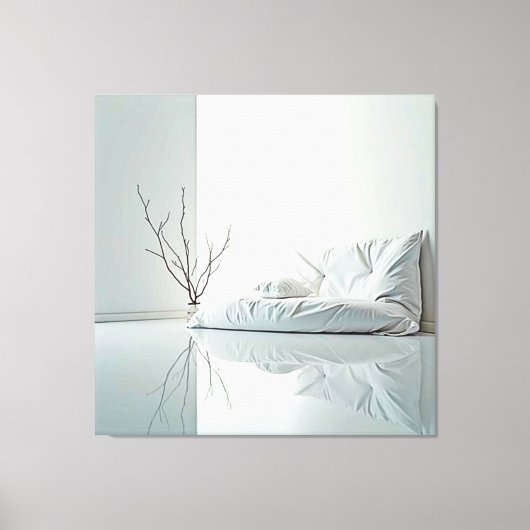 Minimalistisches Zen-Innendesign Leinwanddruck (Vorderseite)