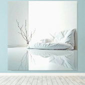 Minimalistisches Zen-Innendesign Leinwanddruck (Insitu (Holzboden))