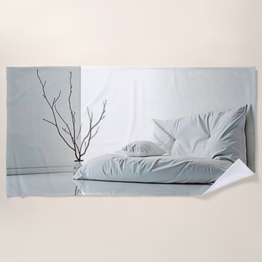 Minimalistisches Zen-Innendesign Strandtuch (Vorderseite)