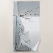 Minimalistisches Zen-Innendesign Strandtuch (Vorderseite)