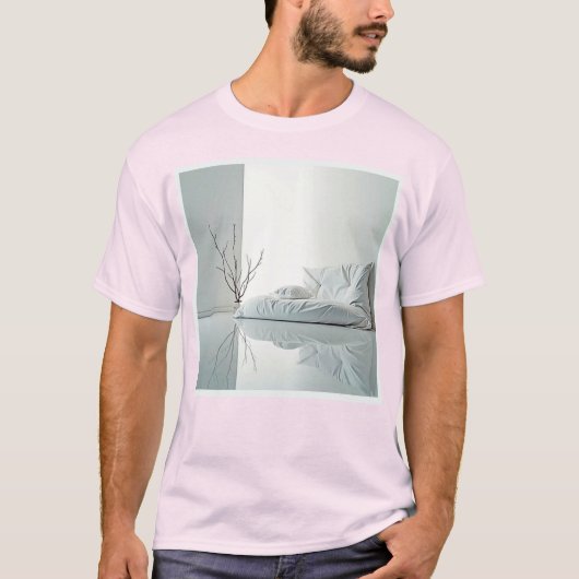 Minimalistisches Zen-Innendesign T-Shirt (Vorderseite)