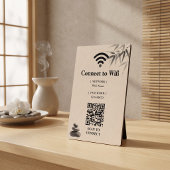 Minimalistisches Zen-Spa-WLAN-Passwort Fotoplatte