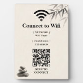 Minimalistisches Zen-Spa-WLAN-Passwort Fotoplatte (Vorderseite)