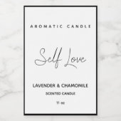 Minimalistisches, zentriertes Kerzensiegel Lebensmitteletikett (Einzelnes Label)