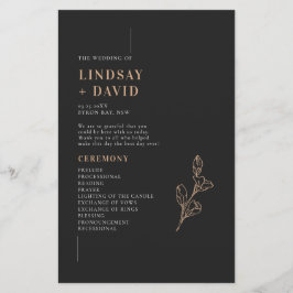 Minimalistisches Zeremonie-Programm für moderne Ho