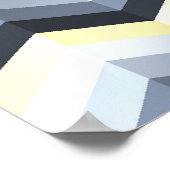 Minimalistisches Zickzack-Muster  Poster (Ecke)