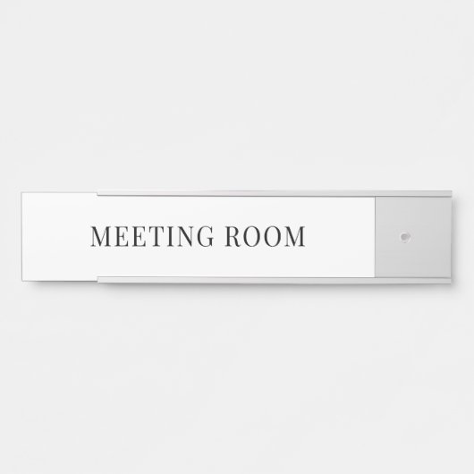 Minimalistisches Zimmer in Schwarz/Weiß Türschild (Vorderseite )