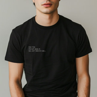 Minimalistisches Zitat "Ich bin nicht vorbei" Mann T-Shirt