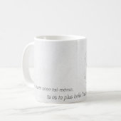 Minimalistisches Zitat Kaffeetasse (Vorderseite Links)