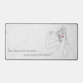 Minimalistisches Zitat Schreibtischunterlage