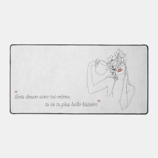 Minimalistisches Zitat Schreibtischunterlage