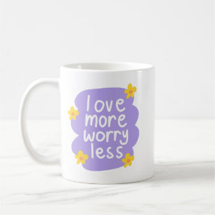 Minimalistisches Zitat Spielender Weißbuchstabe Fe Kaffeetasse
