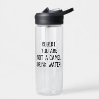 Minimalistisches Zitat Trinkwasser mit einem Namen