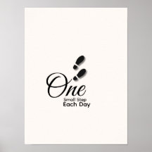 Minimalistisches Zitatposter – „Ein kleiner Schrit