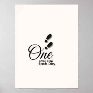 Minimalistisches Zitatposter – „Ein kleiner Schrit Poster